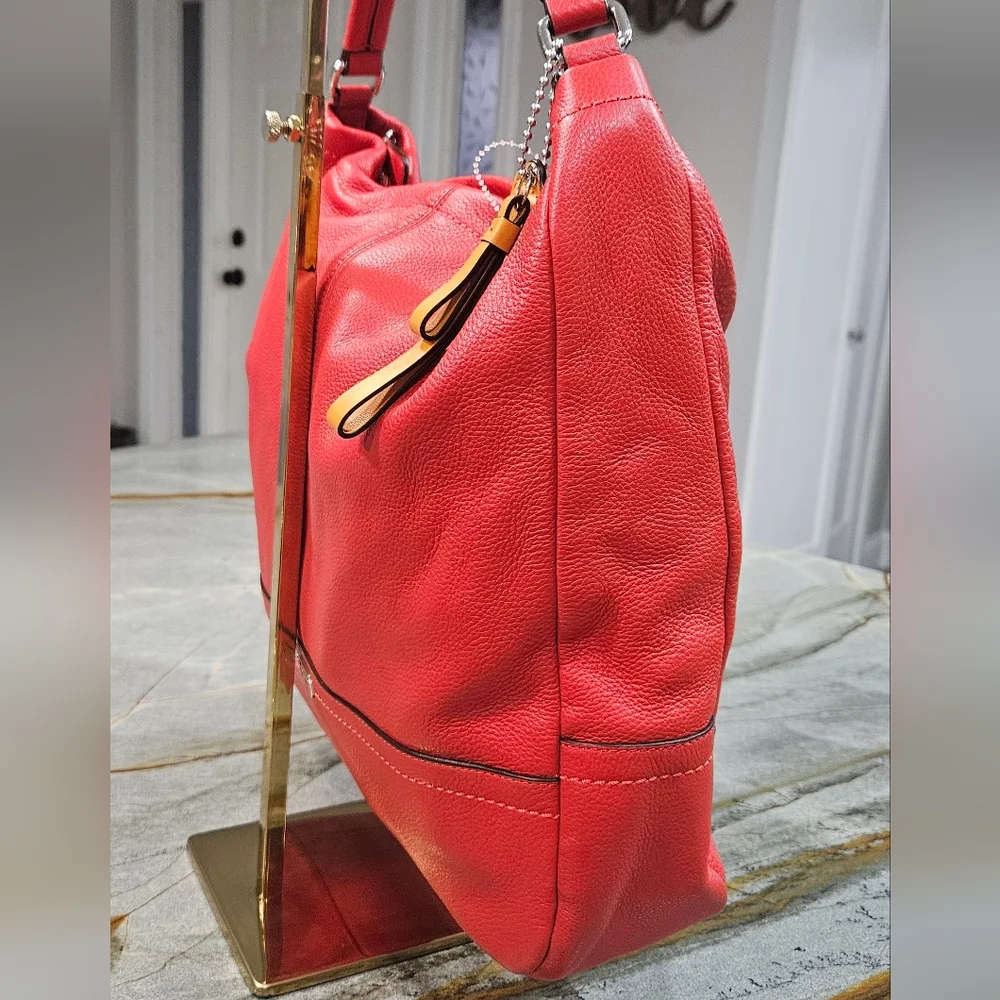 Coach Red Pebbled Leather Women's Bag NWOT